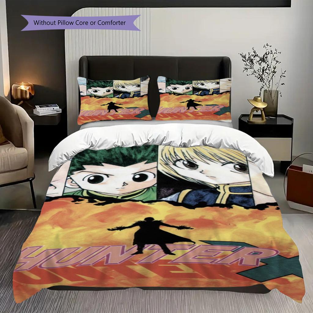 Hunter X Hunter Threepiece Set 1 Duvet Cover 2 Pillowcase Without Core Soft And Comfortable Bedding Set Gift Bedding Suitable For All Seasons