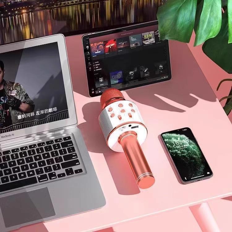 WS-858 беспроводной Bluetooth-микрофон для караоке для детей и всей семьи