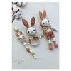 Amigurumi Rabbit Toy - Teether And Pacifier Chain/strap