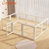 Clear Acrylic Indoor Dog Fence for Small Pets - Safety Enclosure & Dog House