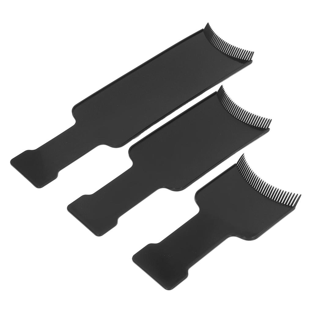 3PCS Hair Dyeing Board Highlighting Board with Teeth Hair Dyeing Brush Hairdressing Styling Tool