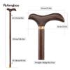 Yellow Wooden Traditional Single Joint Walking Stick Decorative Cospaly Party Wood Walking Cane Halloween Mace Wand Crosier 97cm