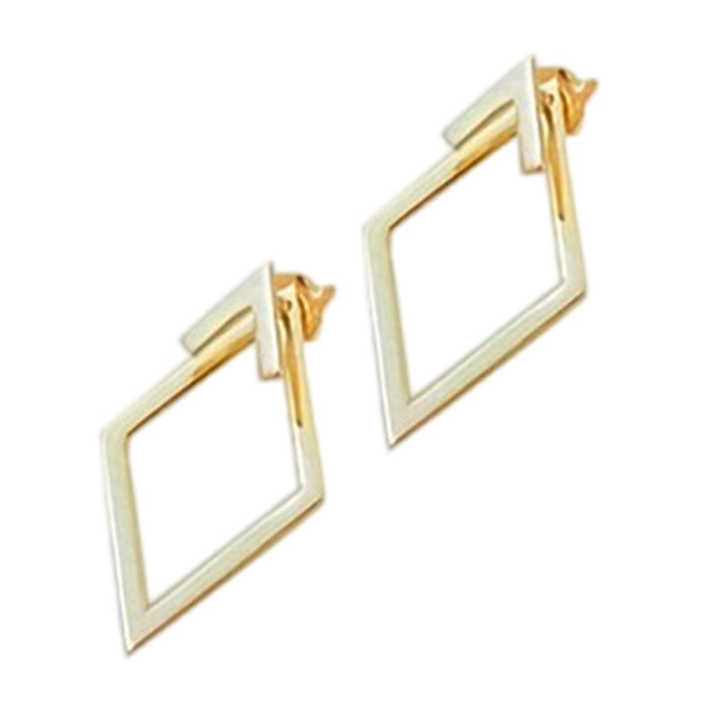 Минималистичные серьги-пусеты с бриллиантами, высококачественные медные серьги с бриллиантами, двухслойный дизайн для мероприятий