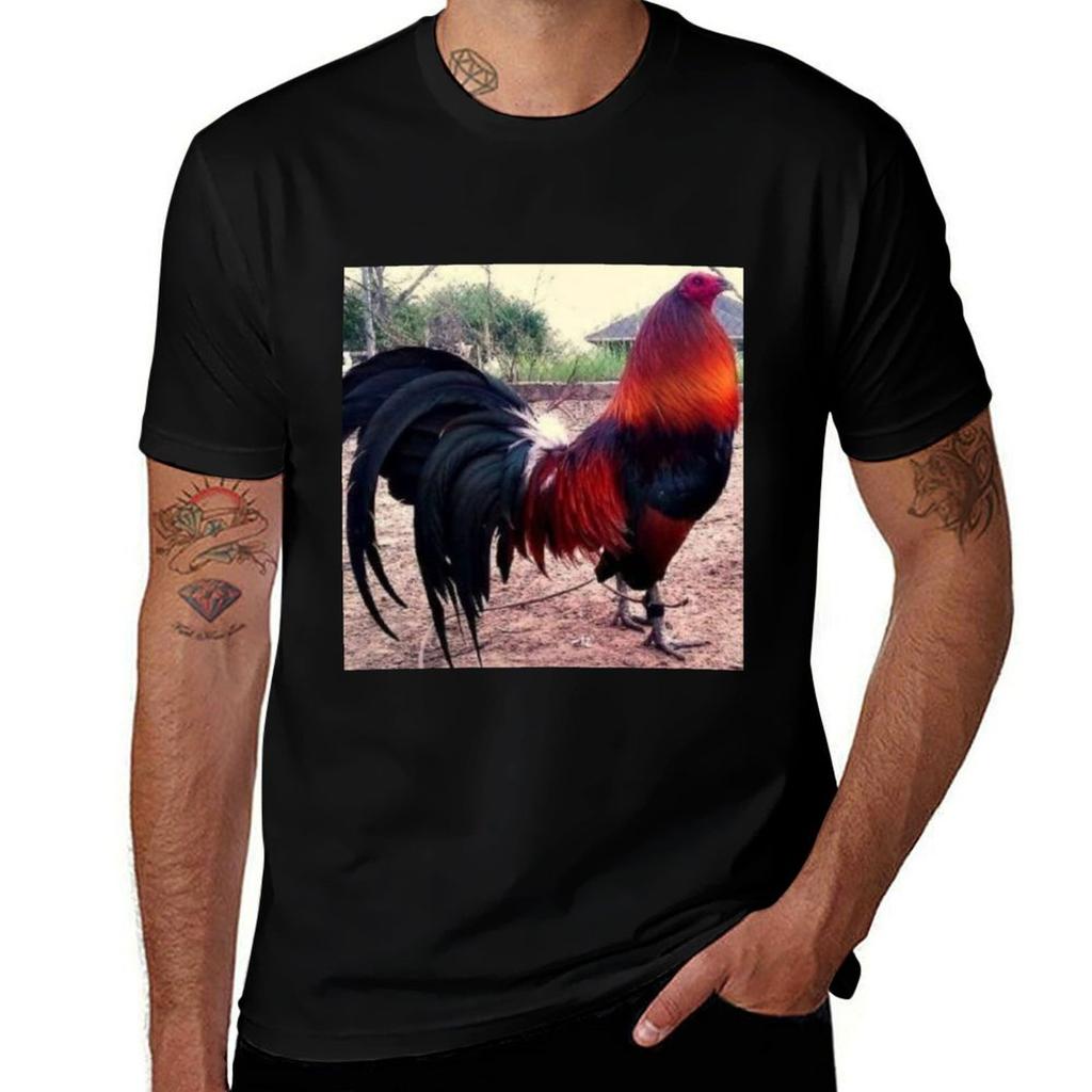 Rooster Red Fighting Fine Tshirt Cotton T Shirt Unisex Tshirt