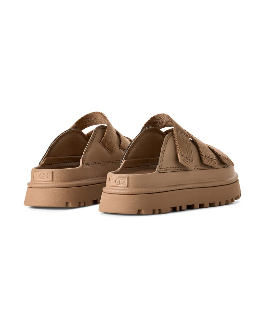 Ugg [Женские] Золотое Сияние Платформа Ремешок Шлепанцы (Шлепанцы 'Золотое Сияние') - Темный песок / 1167430-Dnd
