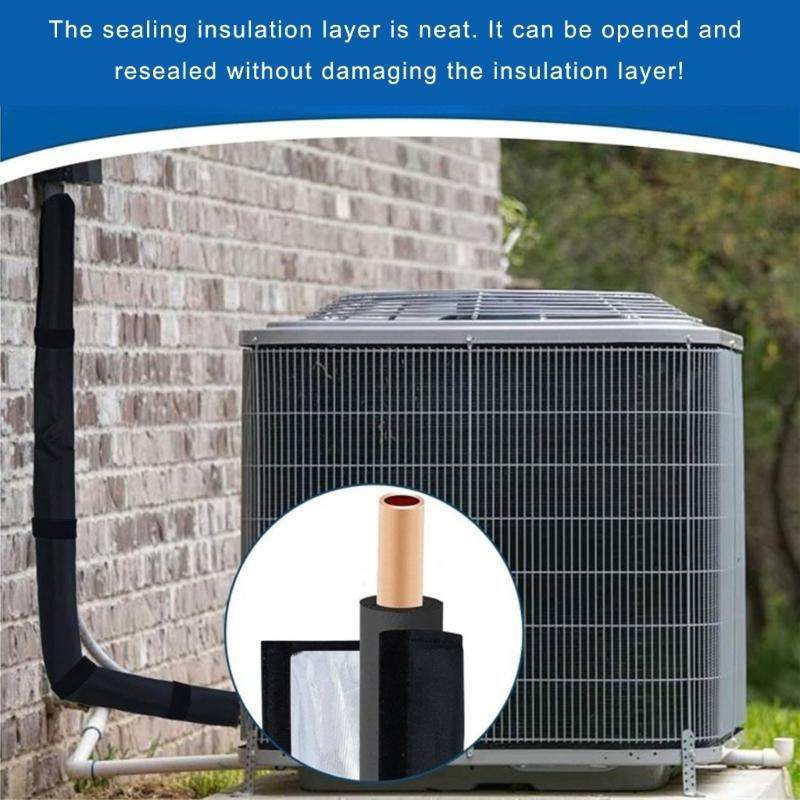 Heavy Duty Air Conditioner Copper Pipe Insulation Sleeve Weatherproof Abrasion Resistant Protective Cover Replacement