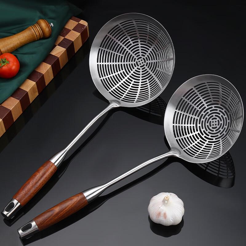 304 Stainless Steel Fine Mesh Skimmer with Rosewood Handle