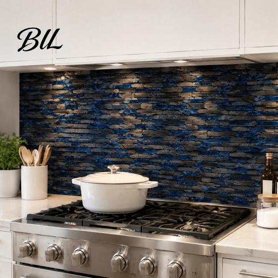 Decorative Wall Tiles for Kitchen Peel And Stick Backsplash Tile Bathroom, 3D Brick Mosaic Heat Resistant Protection Sticker, Waterproof Oil-proof