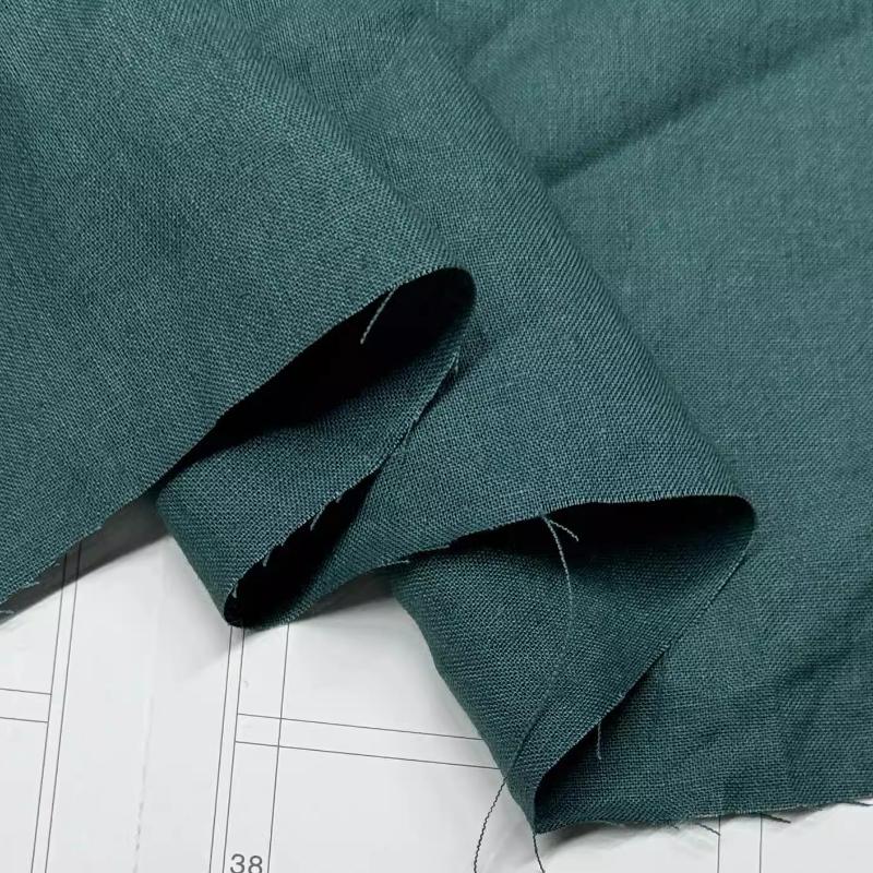 Чистая льняная ткань Стиранный лен Комфортная дышащая ткань для весны и лета DIY Платье Широкие брюки Легкая куртка Одежда