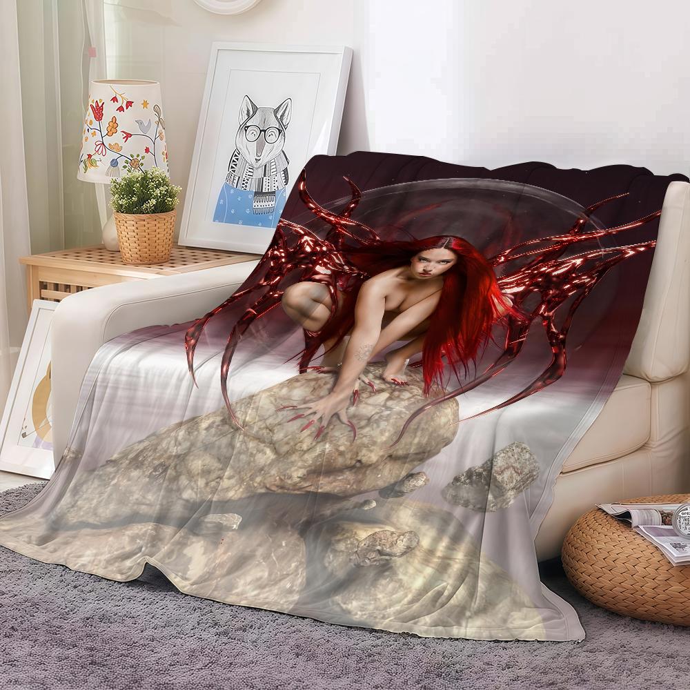 Singer Lola Indigo NAVE DRAGON Blanket Soft and Skin Friendly For Couch Bed Napping Bedspread All Seasons Comforter