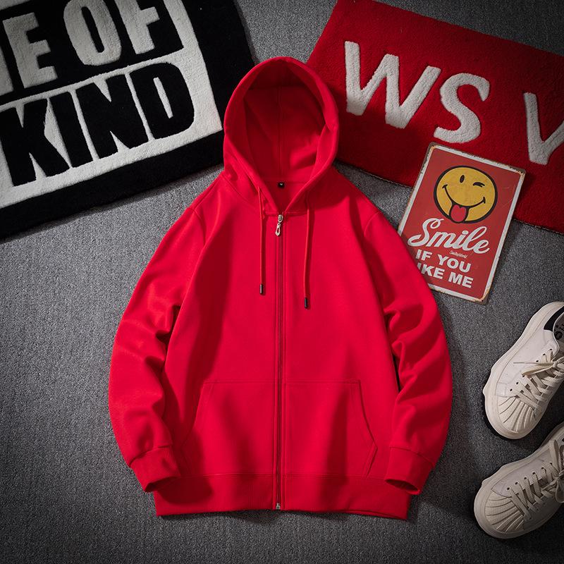 Мужская толстовка с капюшоном на молнии большого размера с флисовой подкладкой - Толстая, свободного кроя для осени и зимы