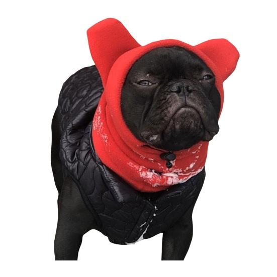 Зимняя шапка для собак из флиса, теплый головной убор для собак, чехол для ушей, регулируемый капюшон для собак