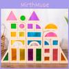 Creative Rainbow Building Blocks 25 Piece Wooden Set For Early Learning Toys For Kids