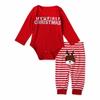 Рождественский набор из 2 предметов для младенцев: Комбинезон с длинными рукавами + брючный костюм из лося для девочек