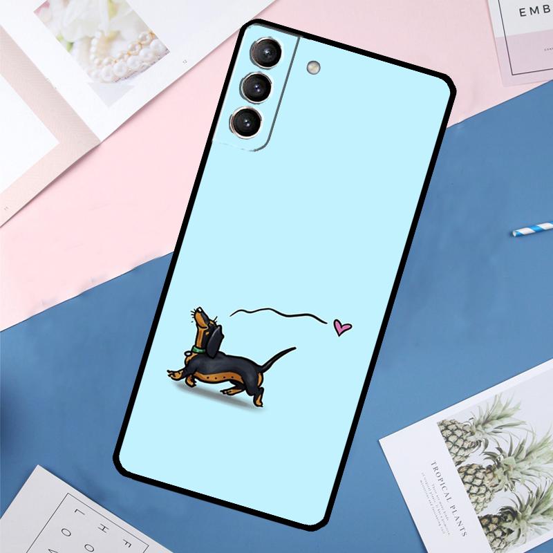 Чехол для телефона Собака Такса Такса Для Samsung Galaxy S22 S23 S24 Ultra S9 S10 Plus Note 10 20 Ultra S20 S21 FE