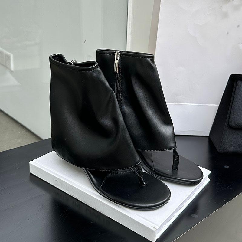 Модные женские босоножки на низком каблуке с открытым носком, ботильоны на молнии, обувь, женская обувь, сандалии, ботильоны для женщин, шлепанцы