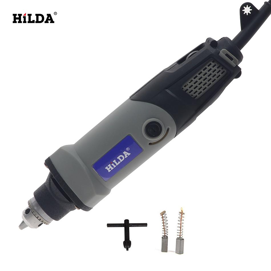 Hilda 400 Вт Электрическая дрель Dremel Шлифмашинка Гравировальная ручка Высокомощные вращающиеся инструменты Ручной шлифовальный станок Для фрезерования Гравировки Резьбы электроинструменты