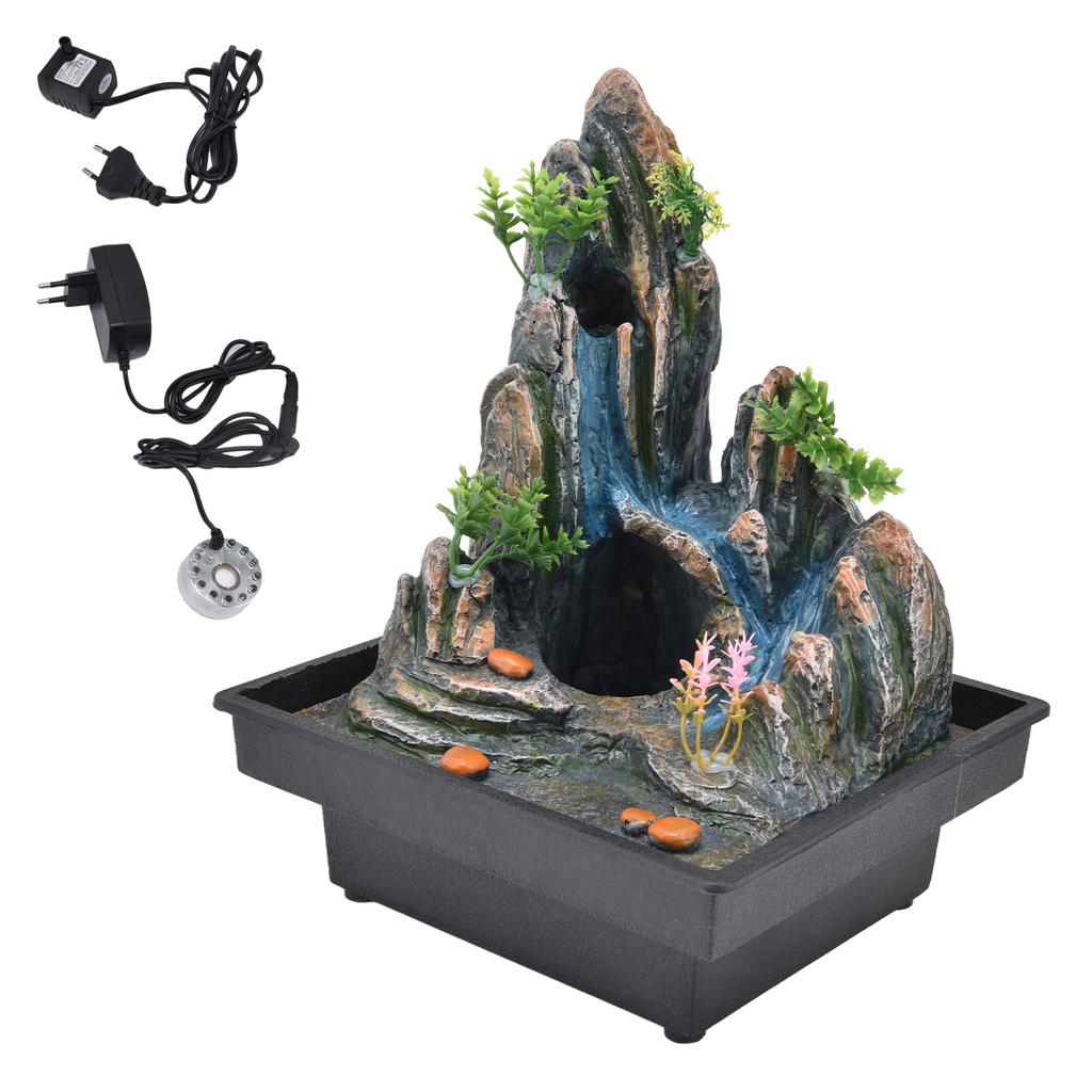 Настольный фонтан Rockery Stream с распылительным насосом для домашнего офиса, украшения стола в спальню, вилка ЕС