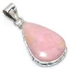 Натуральный розовый опал, драгоценный камень, ручная работа, кулон из цельного стерлингового серебра 925 пробы, 1,50" f5Z48
