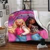 1pc Barbie Vacation Flannel Blanket Soft Warm Throw for Home, Office, Travel, All-Season Cozy Bedding GiftL1026