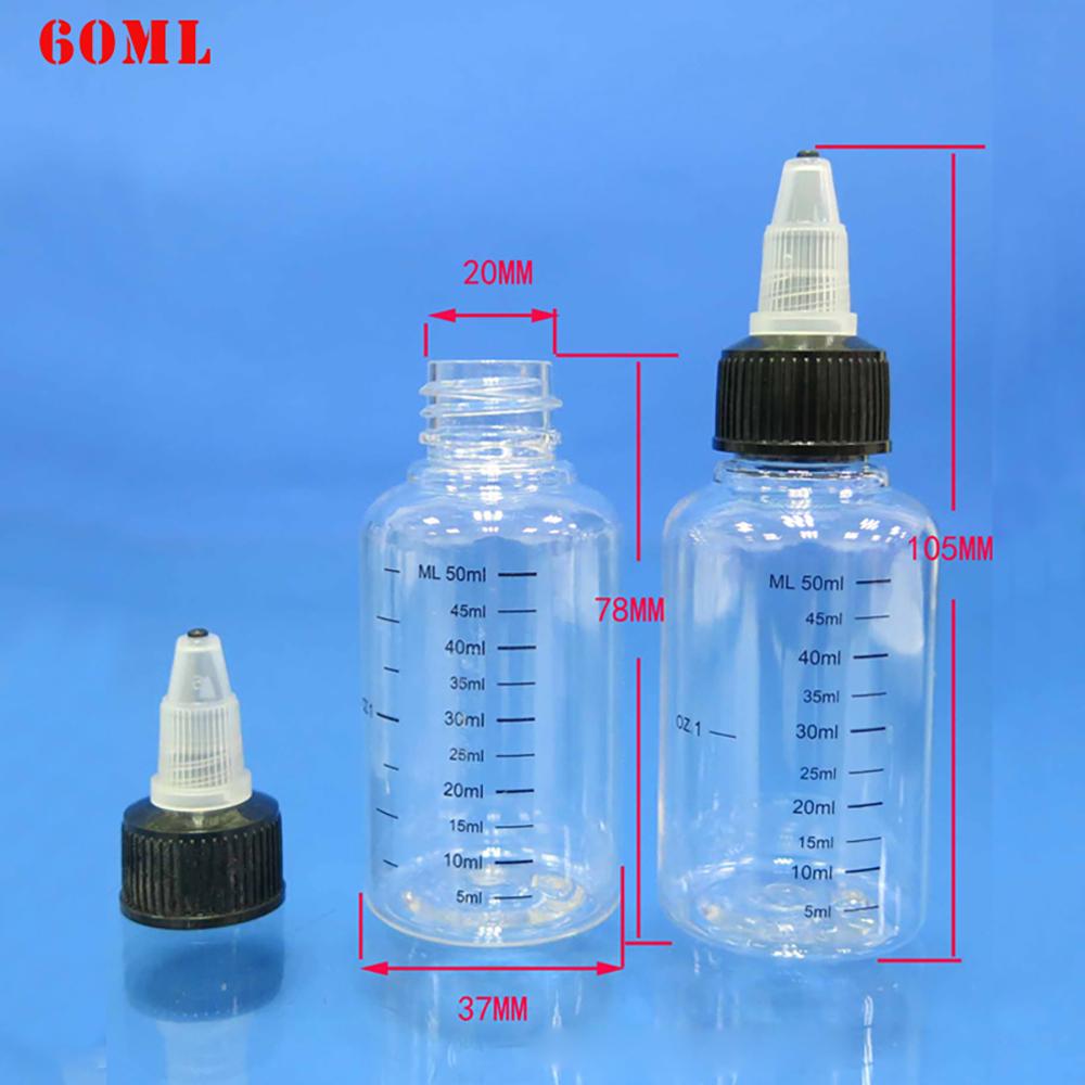 Container Squeezable Transparent Refillable Bottles Dropper Bottles Tattoo Ink Bottles Makeup Tools