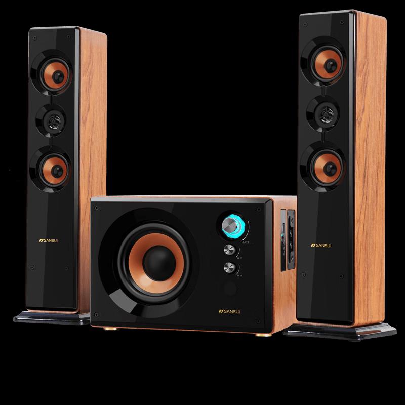 Домашняя система объемного звучания SANSUI 80C с Bluetooth, сабвуфером и микрофоном KTV (Китайская версия)