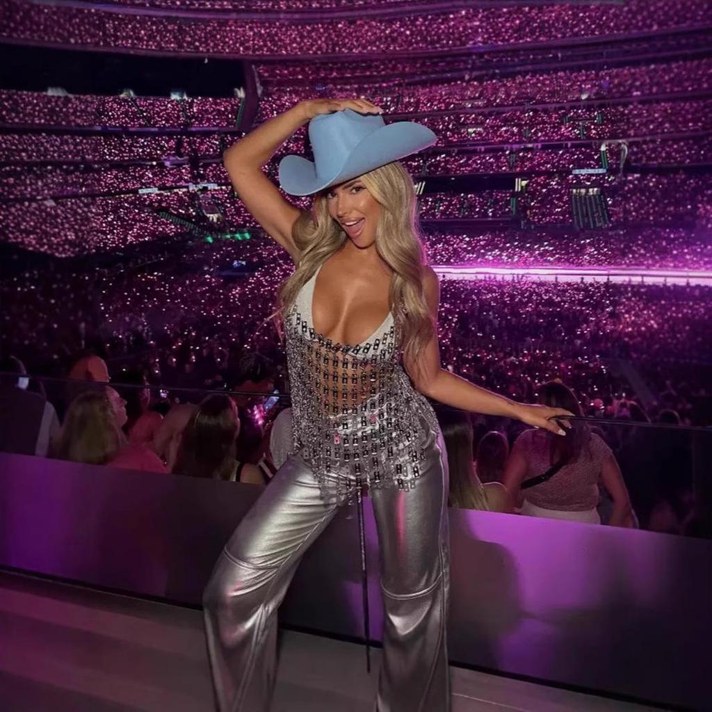 Women's Sequin Cutout Acrylic Nightclub Top