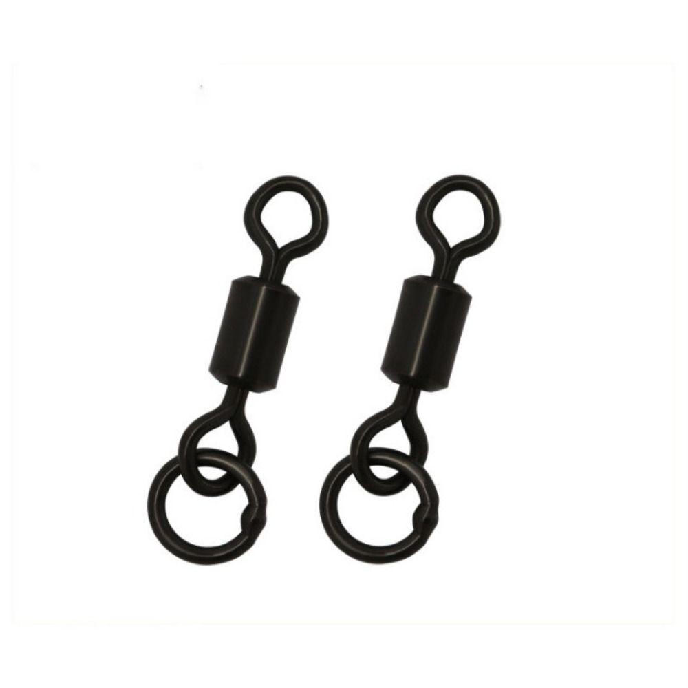50 шт. высокопрочный рыболовный соединитель черный вращающийся вертлюжок рыболовные снасти аксессуары