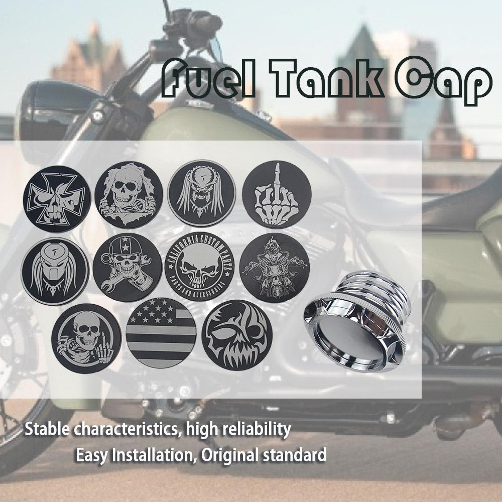 Motorcycle Custom Skull Decorative Oil Cap Fuel Gas Tank Cover Fits For Harley Sportster XL48 883 1200 Touring FLHR Dyna Softail
