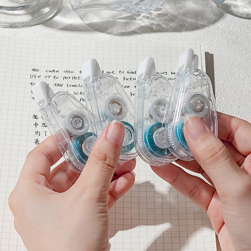 Корректирующая лента большой емкости, которую нелегко сломать, прозрачная студенческая портативная многофункциональная корректирующая лента