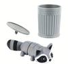 3D Printed Articulated Raccoon Fidget Toy withTrash Can Multi-Jointed Movable Animal Landscape Decorations Desktop Home Model