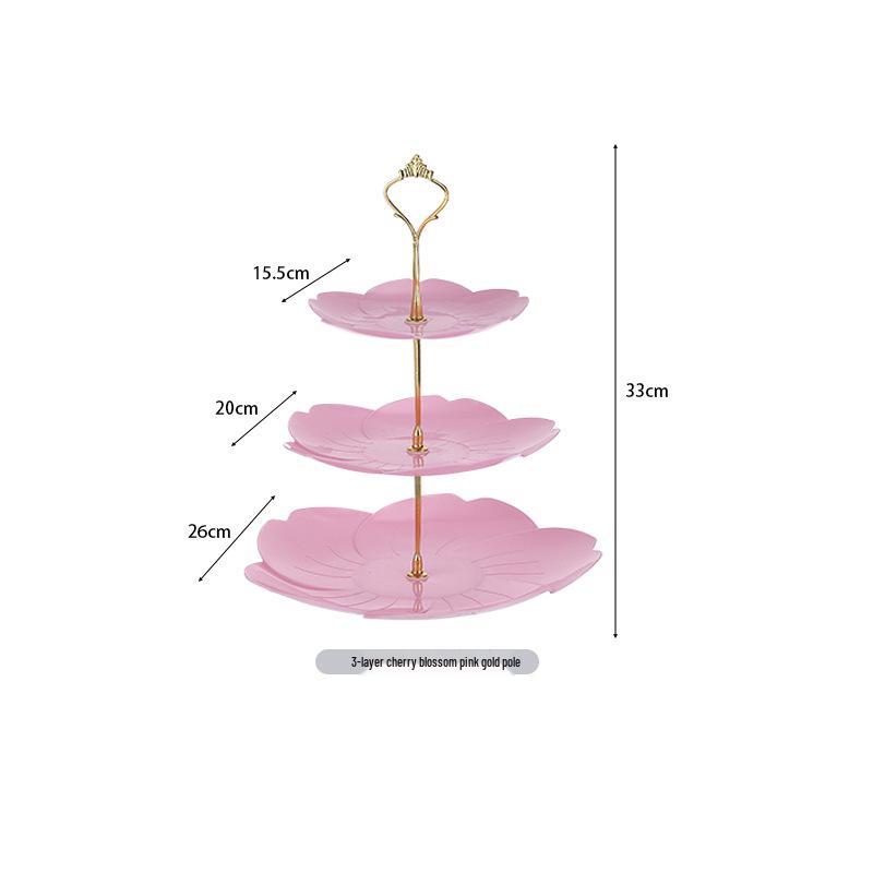Трехъярусная подставка для торта к европейскому полуденному чаю - креативный многослойный пластиковый поднос для десертов и фруктовая тарелка