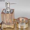 Glass Crystal Bathroom Wash Set Hotel Hand Sanitizer Bottle Set Soap Dispenser Soap Dish Modern Home Bathroom Accessories Set