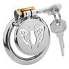 Orirya Chastity Belt for Men Extra Small Stainless Steel Flat Chastity Device with Key Butterfly Design Restraints Adult Goods for Men SM Goods