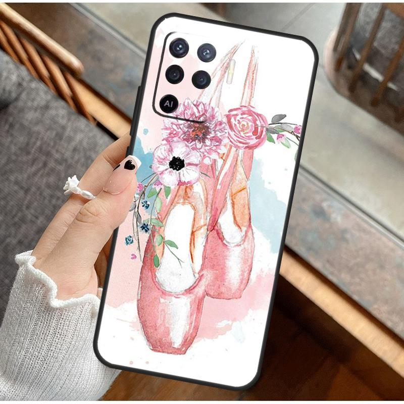 Чехол для телефона Танцовщица Балерина Для Oppo A16 A76 A78 A96 A58 A18 A38 A98 A17 A77 A80 A40 A60 A74 A94 A54 A15 A57S