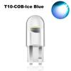 2X W5W 194 T10 Стеклянный корпус Cob Автомобильная светодиодная лампа Белый Синий Красный Клин Лампа номерного знака Купольный светильник