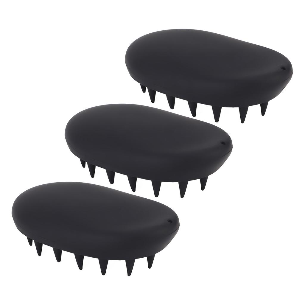 3 Pcs Silicone Scalp Massager Hair Scrubber Shampoo Brush Hair Washing Brush for Wet Dry Hair