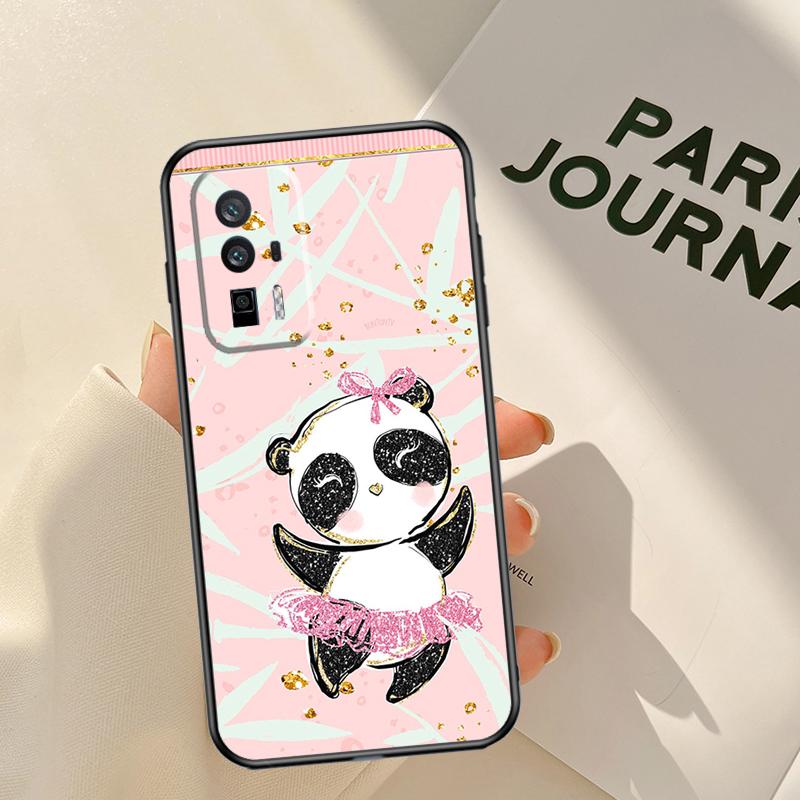 Милый чехол с пандой для Xiaomi 14 15 Ultra 13T 14T 15T Pro 17 Pro Max POCO X7 Pro X3 X5 X6 F5 F6 F7 F8 Задняя крышка