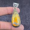 Bumblebee Jasper Gemstone Handmade 925 Sterling Silver Gift Pendant 2.40" R4t52