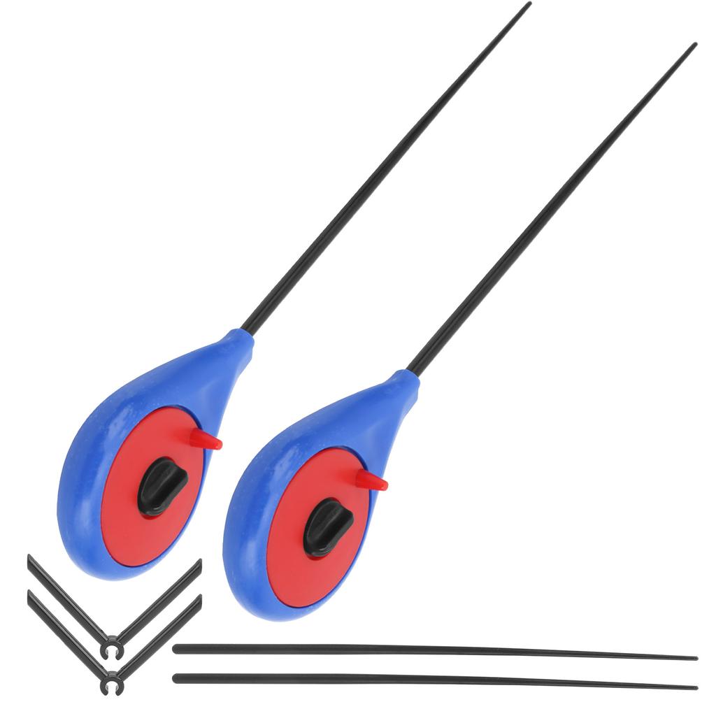 2 шт. Зимняя портативная мини-удочка для подледной рыбалки, простая удочка, набор аксессуаров для устройства, синий