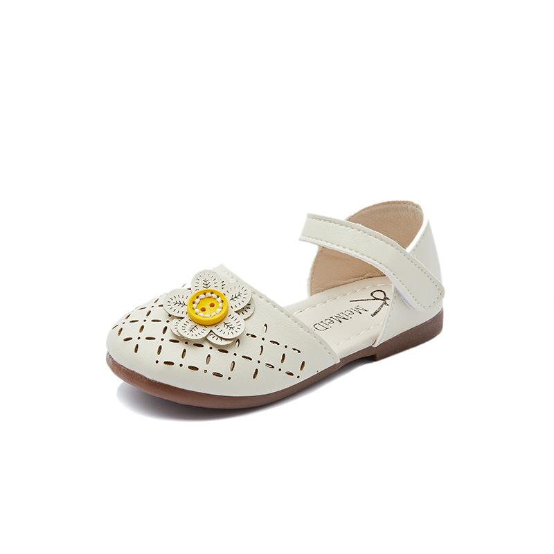Сандалии для девочек, детская обувь на плоской подошве, лето 2024, новый корейский стиль, модные сандалии принцессы с мягкой подошвой Little Daisy на липучке