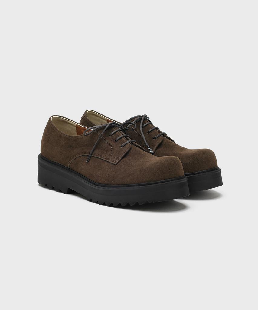 Firenze Atelier [Second.A] Объемные Дерби на Круглом Носке 5 см Замшевые 2Ndf2700Bs [Коричневый]