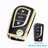 2/3/4 кнопки для Toyota Auris Corolla Reiz Avensis Verso Yaris Aygo Rav4 Scion TC IM TPU чехол для ключа автомобиля крышка пульт оболочка брелок