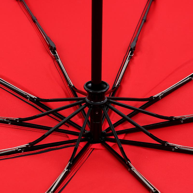 Umbrella Automatic Double-layer 10-bone Rain-proof and Wind-resistant Three-fold Men's Umbrella