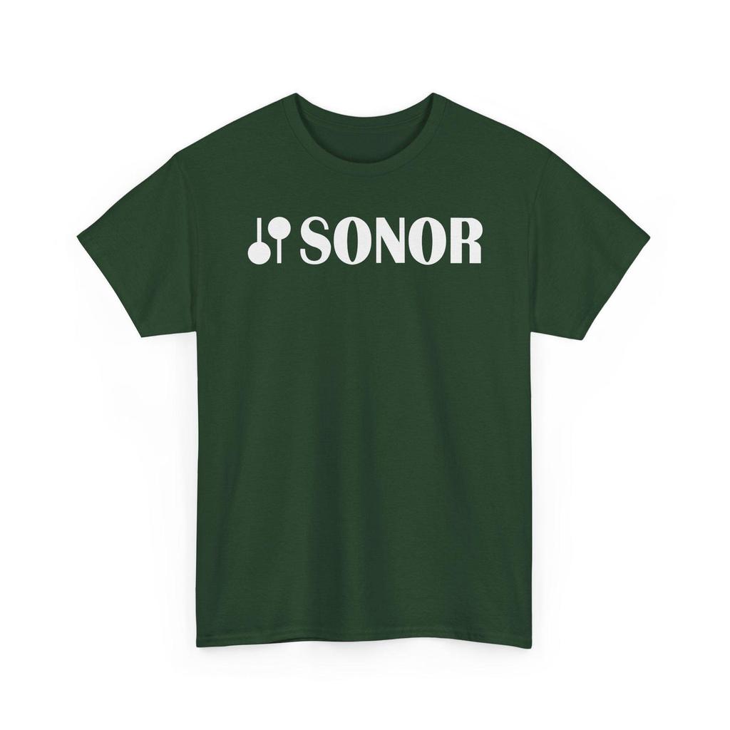 Футболка с логотипом Sonor | Графическая футболка бренда барабанов, Одежда для музыкантов