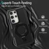 For Samsung Galaxy S23 Ultra Case Magnetic TPU+PC Phone Cover with Ring Kickstand
