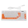 Клавиатура 93 клавиши с динамической RGB-подсветкой, эргономичный дизайн, проводная игровая клавиатура с ручкой регулировки громкости для