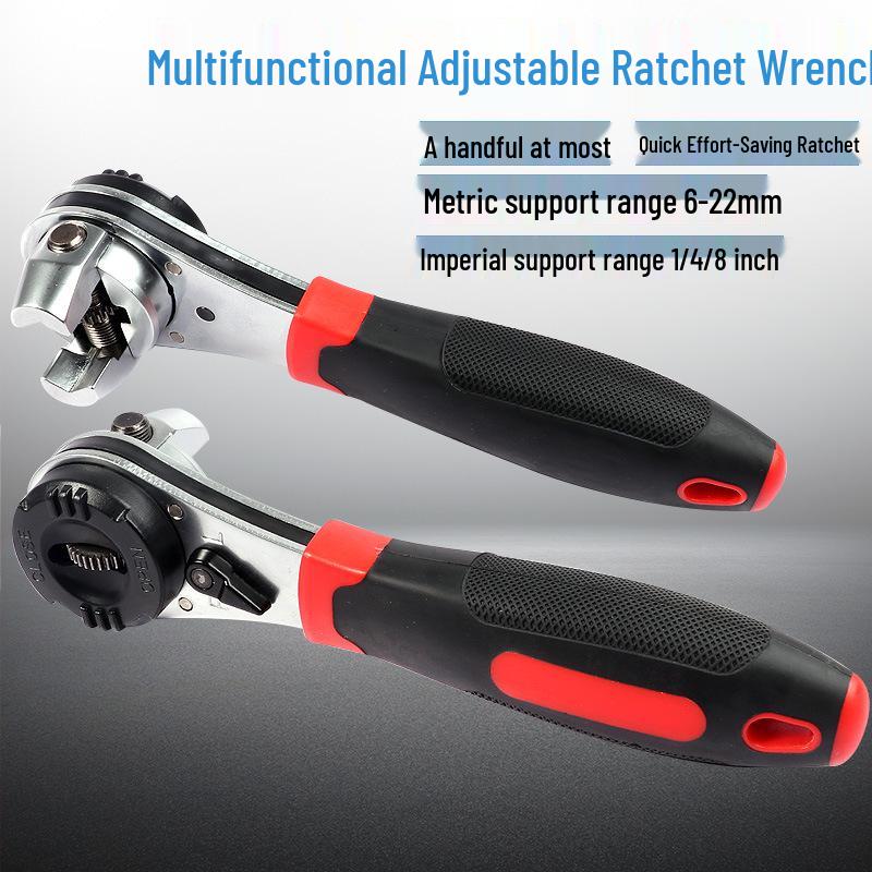 Регулируемый гаечный ключ с трещоткой 6-22 мм – Многофункциональный рожковый инструмент
