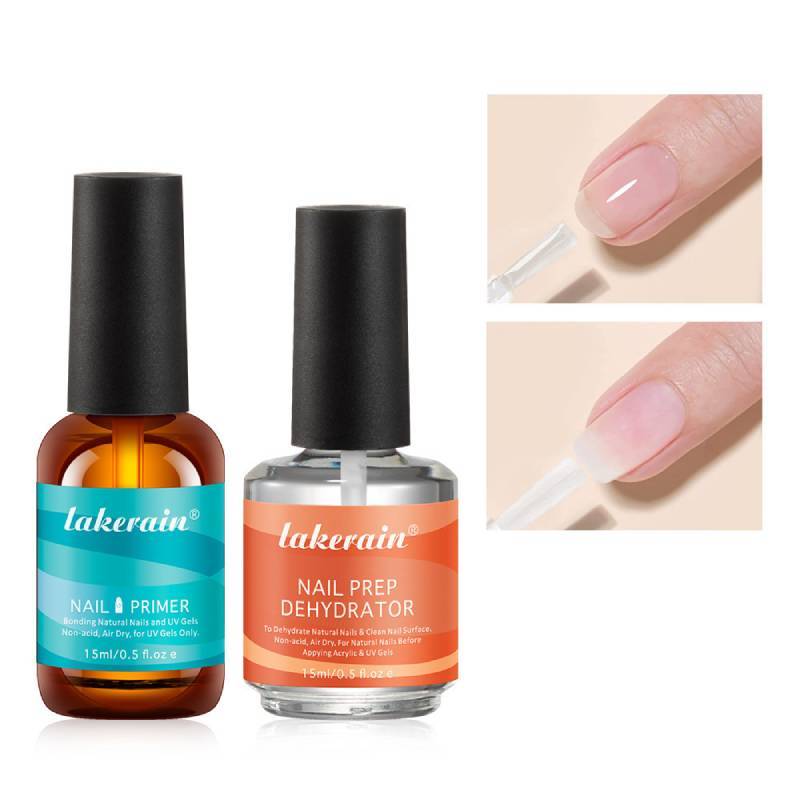 Nail Primer Set With Balancing Solution And Adhesive For Professional Manicure Care