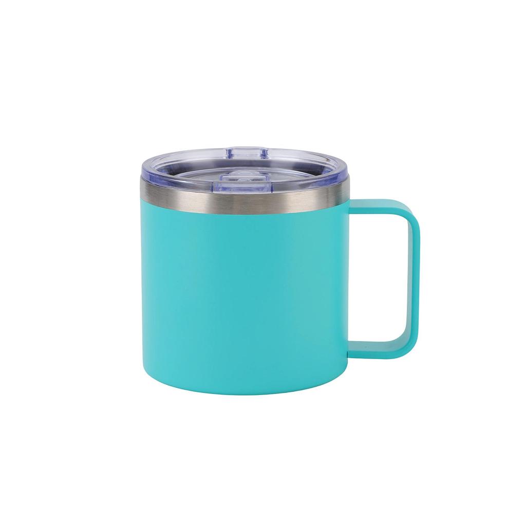 12oz/14oz Портативная термокружка для кофе из нержавеющей стали 304 с двойными стенками и вакуумной изоляцией, с ручкой